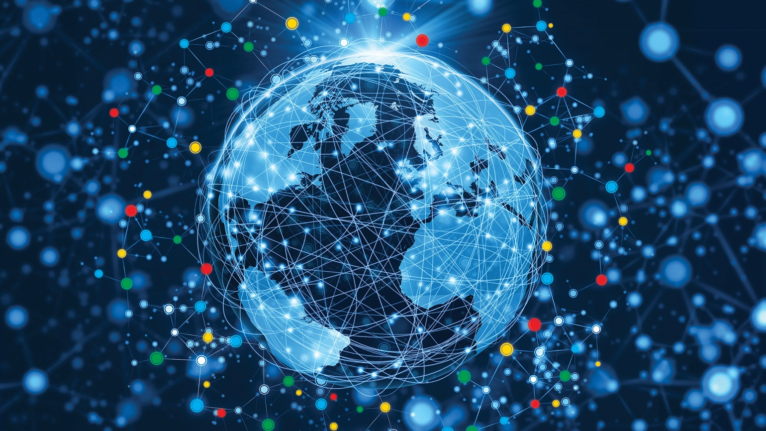 Illustration of Globe connected Illustration of Globe connected